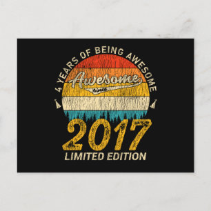 4 Jahre alt Tag 2017 Phantastisch seit 4. Geburtst Postkarte