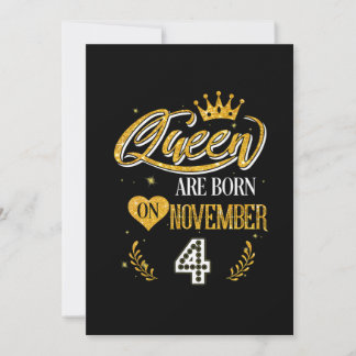 4 Jahre alte Geschenke Königin war am 4. November Einladung
