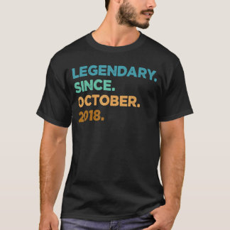 4 Jahre alte Legende Seit Oktober 2018 4. Geburtst T-Shirt