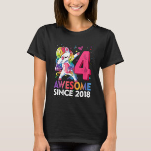 4 Jahre alte Mädchen, die Einhorn Phantastisch sei T-Shirt