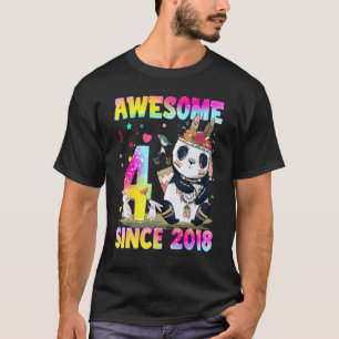 4 Jahre alte Mädchen Teens Niedliche Kleine Panda T-Shirt