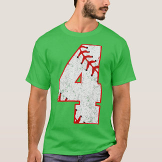 4 Jahre alter Baseball-Lover 4. Vintage 4. Bir T-Shirt