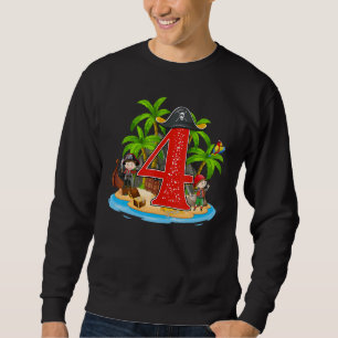 4 Jahre alter Piratentag Arr Pirates Schiff Arr 4t Sweatshirt