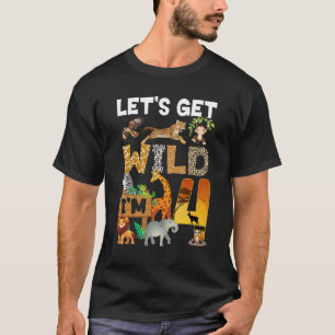 4 Jahre alter Zoo Birthday Safari Jungle Tier 4. B T-Shirt