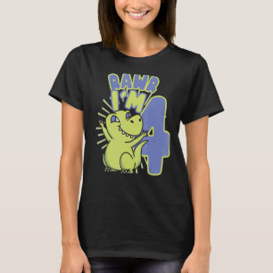 4 Jahre altes Dino zum 4. Geburtstag Rex Dinosauri T-Shirt