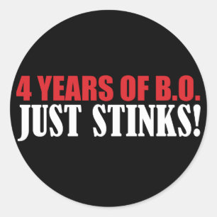 4 Jahre Gestank BO gerade! Runder Aufkleber
