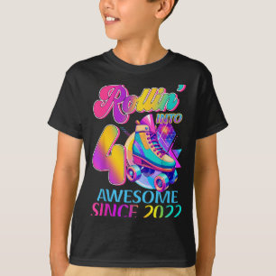 4 Jahre großartig seit 2022 Hockey-Themen-Geburtst T-Shirt