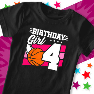 4 Jahre Party Basketball 4. Geburtstagskind T-Shirt