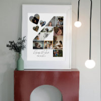 4 Jahre zusammen Foto Collage Hochzeit Jahrestag