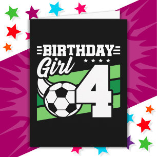4-jähriges Fußball-Party 4. Geburtstagskind Karte