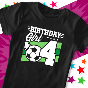 4-jähriges Fußball-Party 4. Geburtstagskind T-Shirt