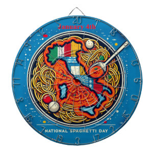 4. Januar - Nationaler Spaghetti-Tag Dartscheibe