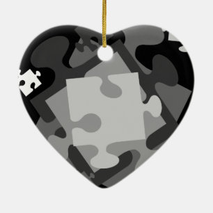 4 Jigsaw Pieces Keramik Ornament