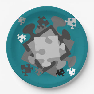 4 Jigsaw Pieces Pappteller