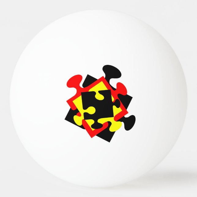 4 Jigsaw Pieces Tischtennisball (Vorderseite)