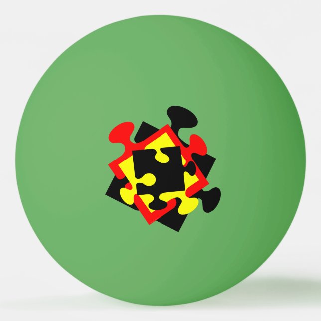 4 Jigsaw Pieces Tischtennisball (Vorderseite)