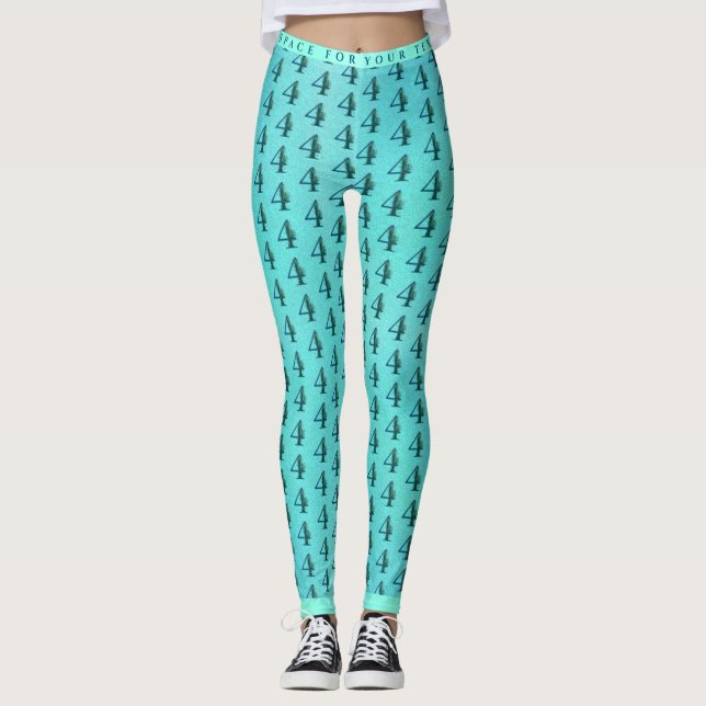 4. Jubiläums-Pfauenfedern Leggings (Vorderseite)