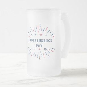 4. Juli 1776 Amerika Fireworks USA Unabhängigkeits Mattglas Bierglas