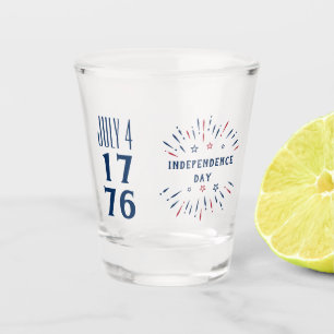 4. Juli 1776 Amerika Fireworks USA Unabhängigkeits Schnapsglas