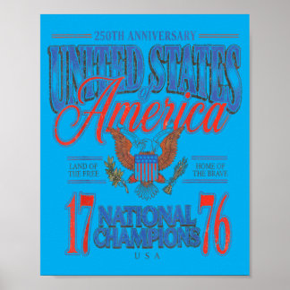 4. Juli 1776 National Sport Styles Aamerica 250. Poster