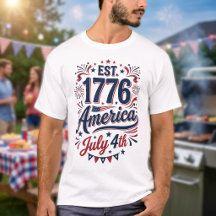 4. Juli 1776 rot weiß und blau 