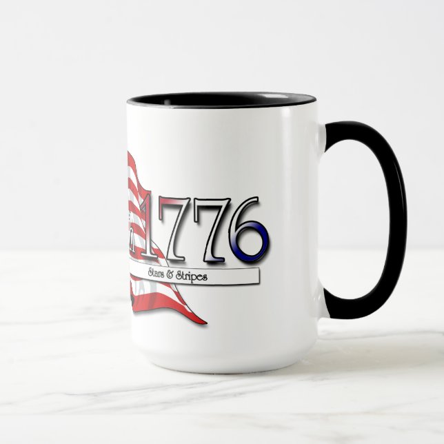 4. Juli 1776 Sterne & Streifen Tasse (Rechts)