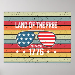 4. Juli 1776 Unabhängigkeitstag Vintag Poster