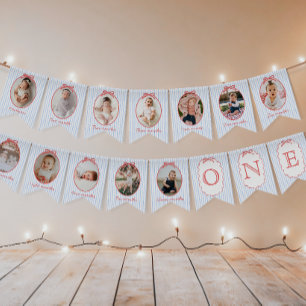 4. Juli 1. Geburtstagsfoto Banner