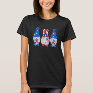 4. Juli 2022 Patriotic Three Gnomes American T-Shirt