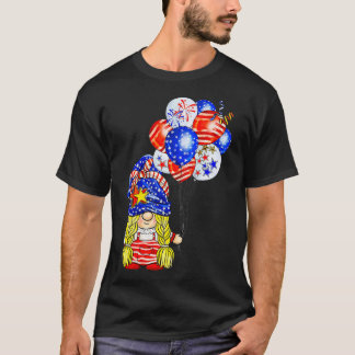 4. Juli 2022 Patriotische Gnome Funny American T-Shirt