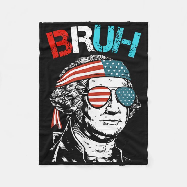 4. Juli 2024 George Washington Bruh. Fleecedecke (Vorderseite)