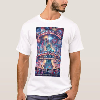 4. Juli 250 Jahr Unabhängigkeitstag modern T-Shirt
