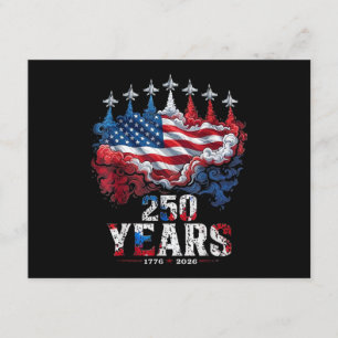 4. Juli 250 Jahre Jubiläum USA-Flagge 1776-20 Begleitkarte