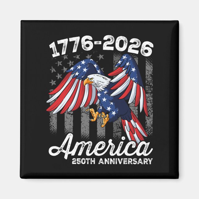 4. Juli 250 Jahrestag 1776-2026 Magnet (Vorne)
