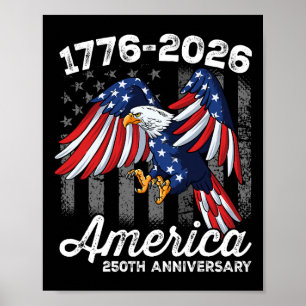 4. Juli 250 Jahrestag 1776-2026 Poster
