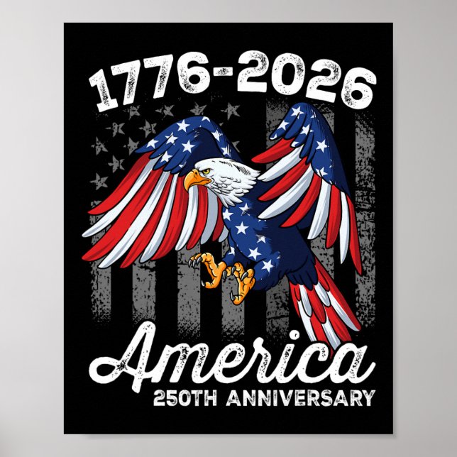 4. Juli 250 Jahrestag 1776-2026 Poster (Vorne)