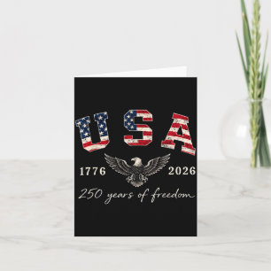 4. Juli 250. Jubiläum USA 250 Jahre Flagge Karte