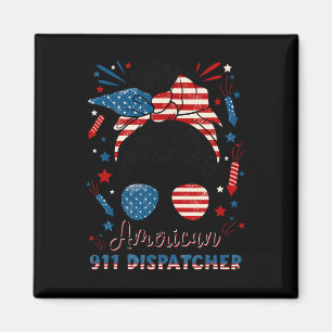 4. Juli 911 Dispatcher Amerikanische Flagge 911 Op Magnet