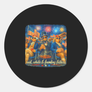 4. Juli Abraham Lincoln Vintage 250. Runder Aufkleber
