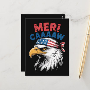 4. Juli Adler Freiheit Patriotisch Postkarte