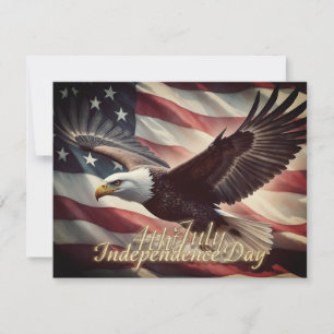4. Juli Adler mit amerikanischer Flagge