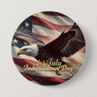 4. Juli Adler mit amerikanischer Flagge