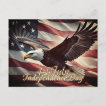 4. Juli Adler mit amerikanischer Flagge