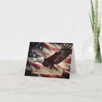 4. Juli Adler mit amerikanischer Flagge