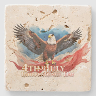 4. Juli-Adler – Patriotisches Kunstdesign Steinuntersetzer