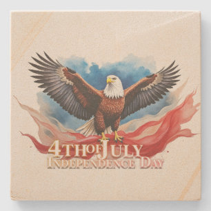 4. Juli-Adler – Patriotisches Kunstdesign Steinuntersetzer