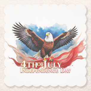 4. Juli-Adler – Patriotisches Kunstdesign Untersetzer