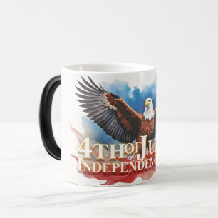 4. Juli-Adler – Patriotisches Kunstdesign Verwandlungstasse
