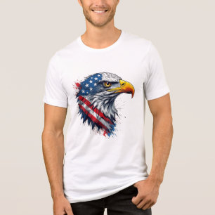 4. Juli-Adler-Shirt – Patriotisches USA-Design Tri-Blend Shirt