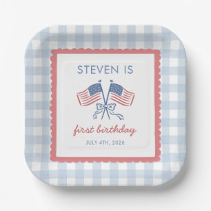 4. Juli All American Boy Geburtstag Pappteller